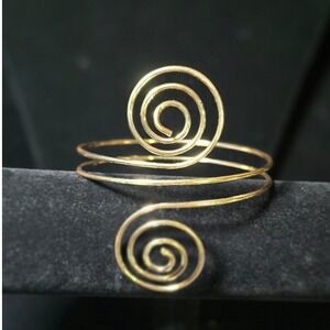 NEW Gold Tone Spiral Upper Arm Bracelet Bangle Cuff Armband Jewelry sexy summer